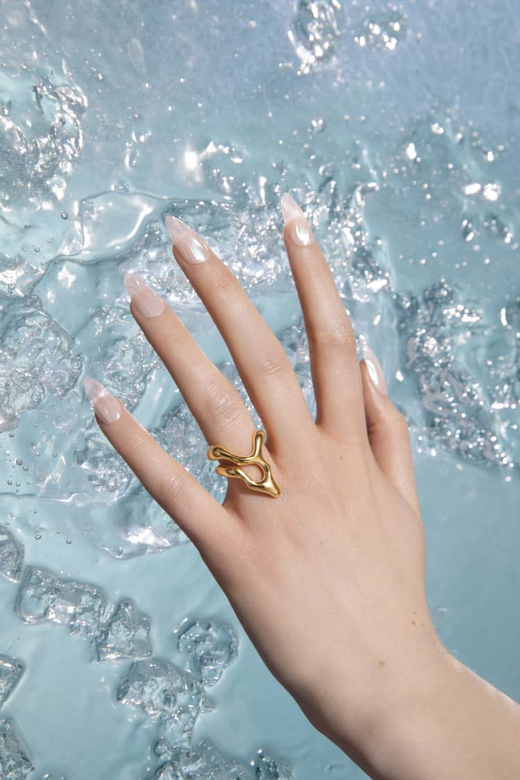 asymmetrical gold ring