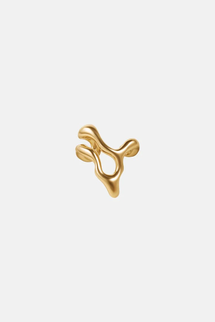 asymmetrical gold ring - Image 6