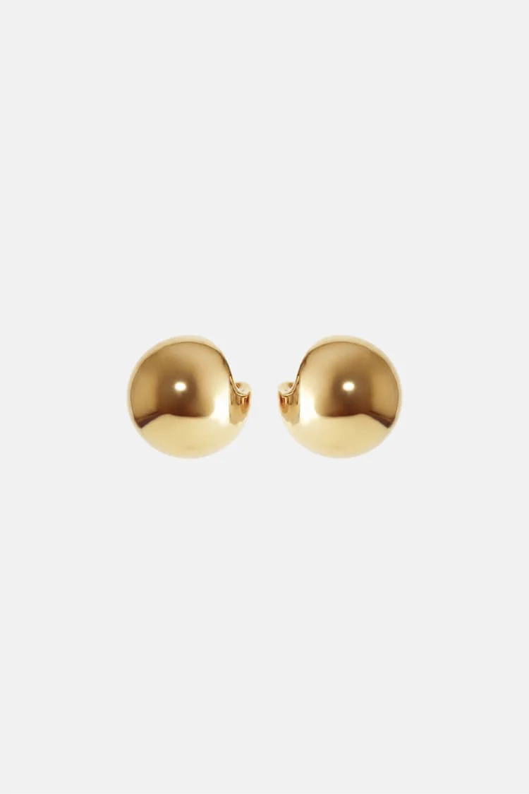 Gold Ball Earring - Image 4