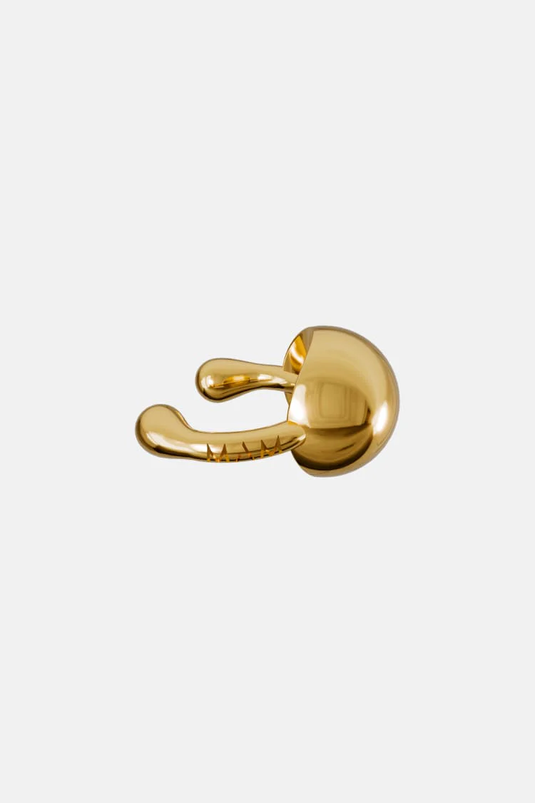 Gold Ball Huggie Ear Cuff Earring