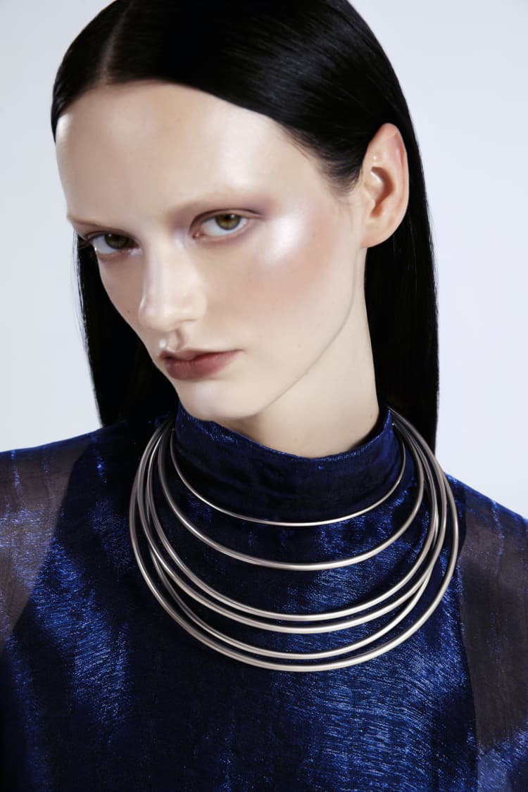 Silver Bold Choker Coil - Image 2