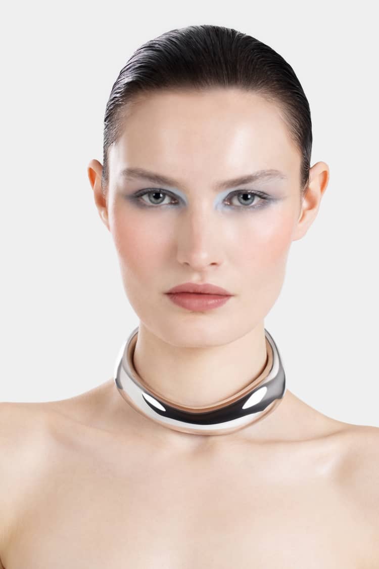Bold Choker in Silver - Image 2