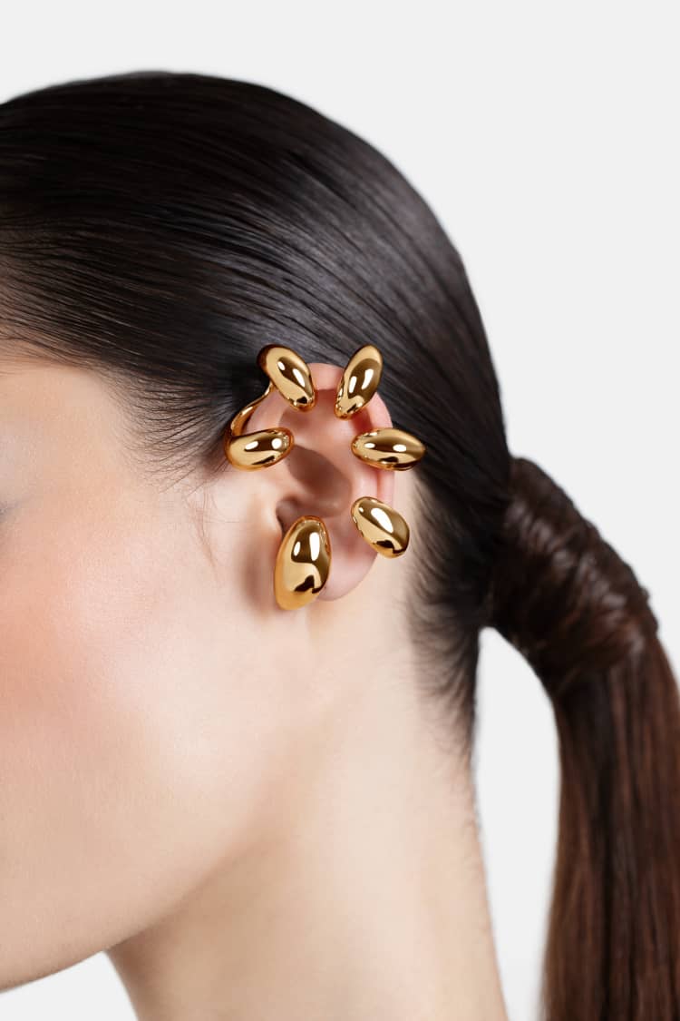 Bold Multi Ear Cuff in Gold - Image 2