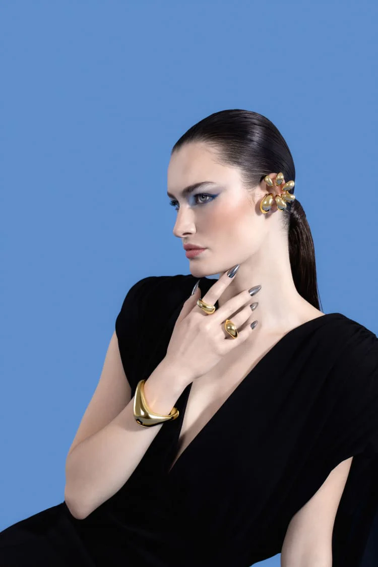 Bold Multi Ear Cuff in Gold - Image 4