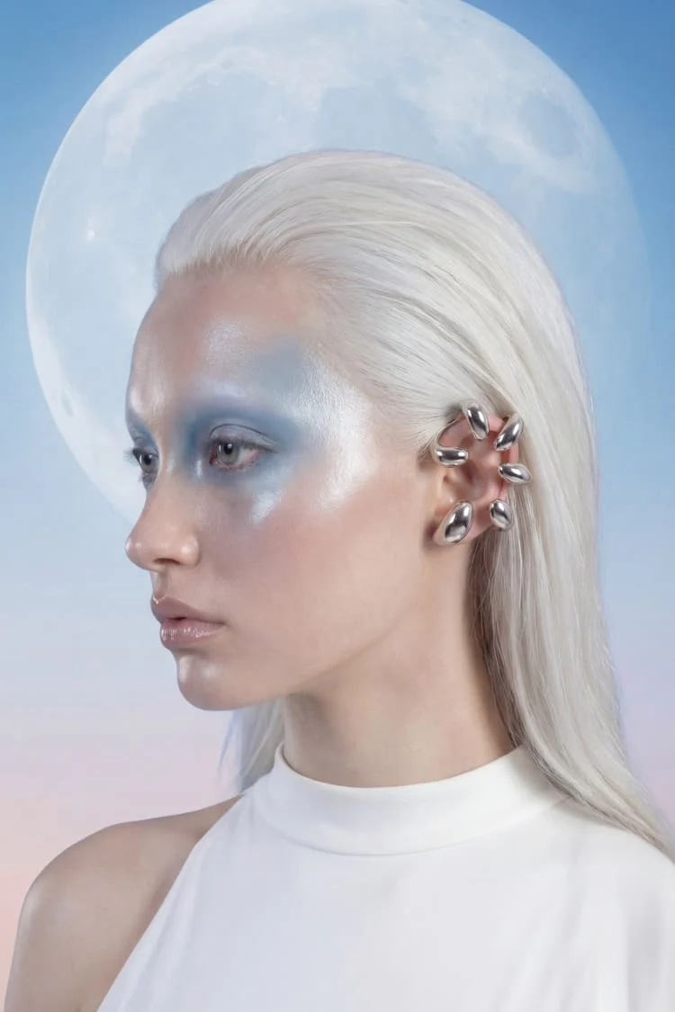 Bold Multi Ear Cuff in Silver