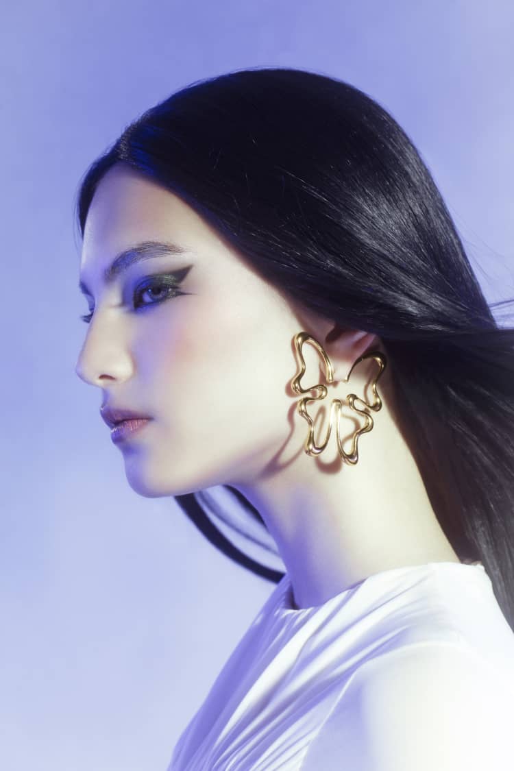Gold Butterfly Earring - Image 2