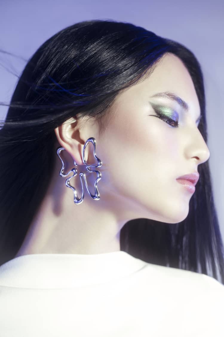 Silver Butterfly Earring