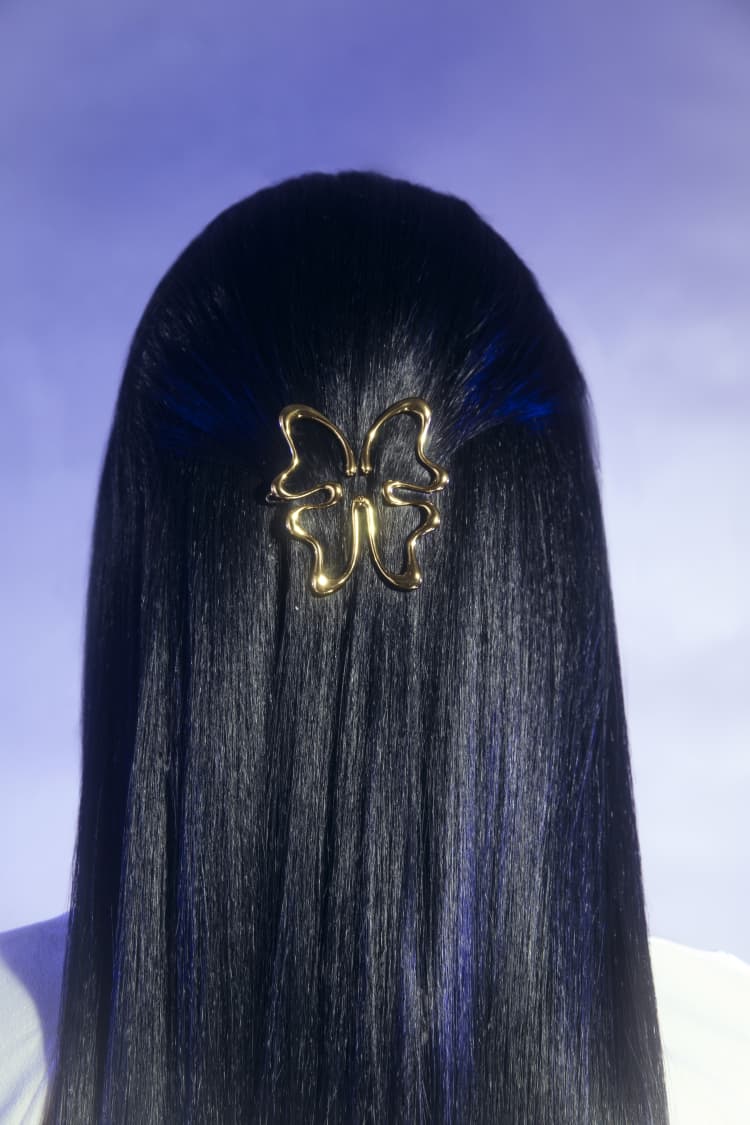 Gold Butterfly Hair Clip - Image 2