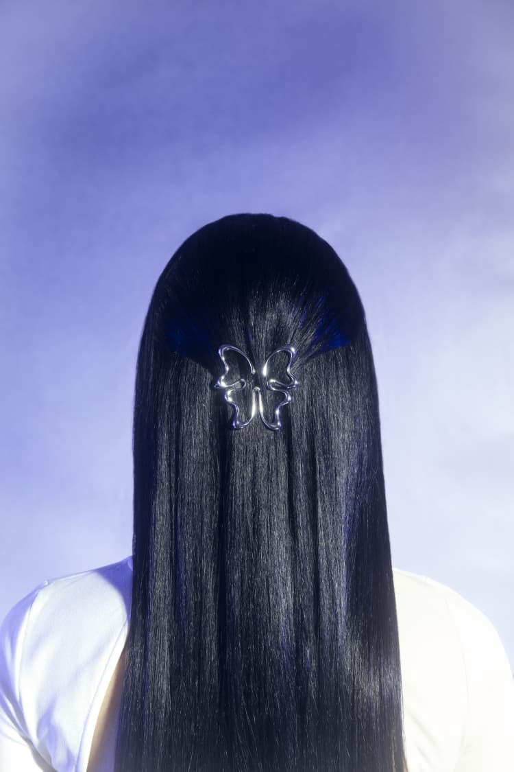 Silver Butterfly Hair Clip - Image 2