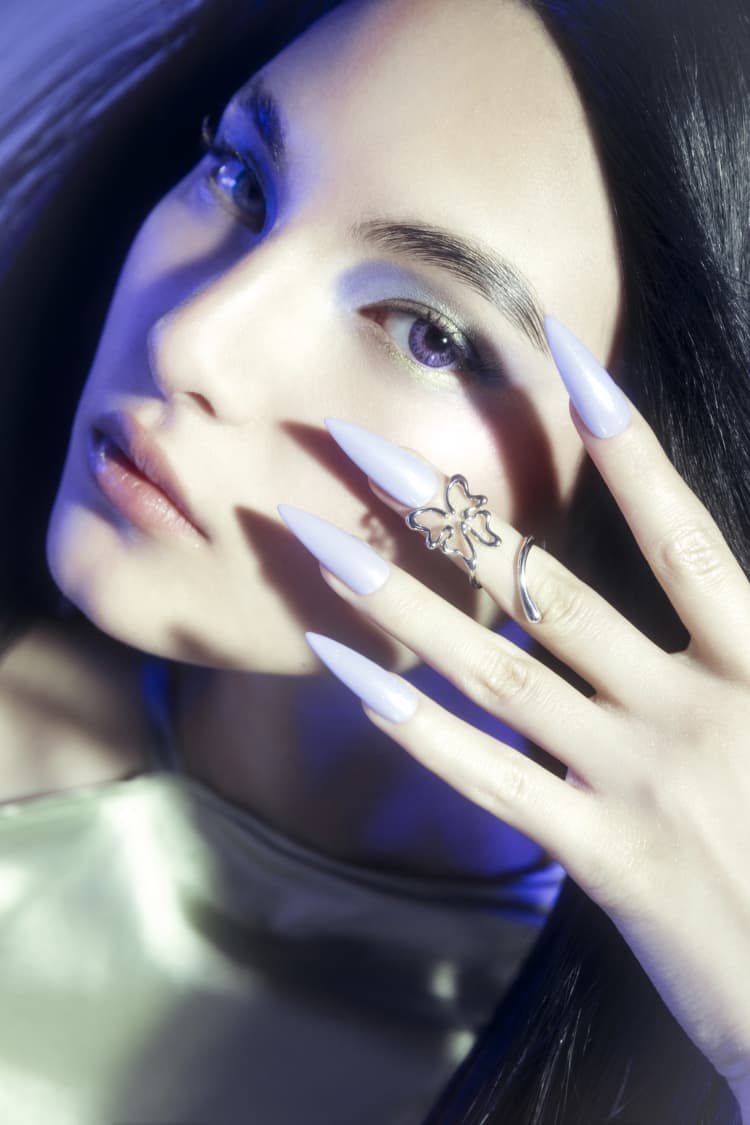 Silver Butterfly Nail Midi Ring