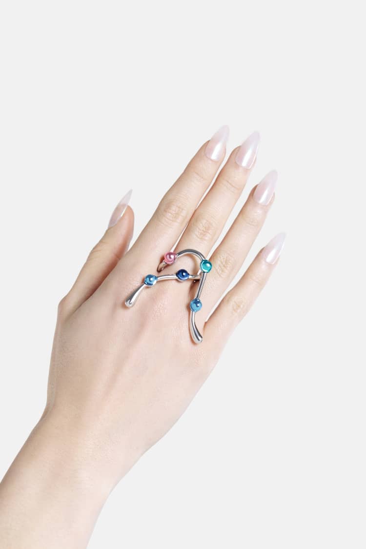 Casa Batlló asymmetric ring in silver
