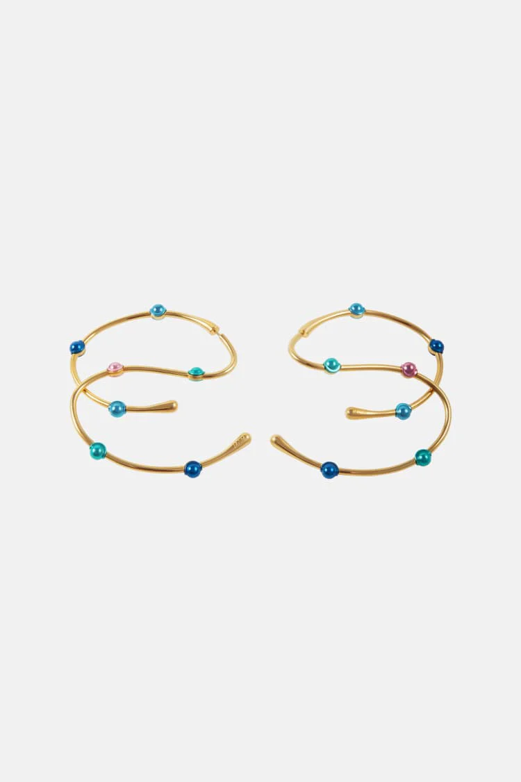 Casa Batlló dangle earrings in gold