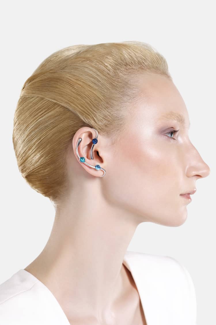 Casa Batlló full earcuff in silver - Image 3