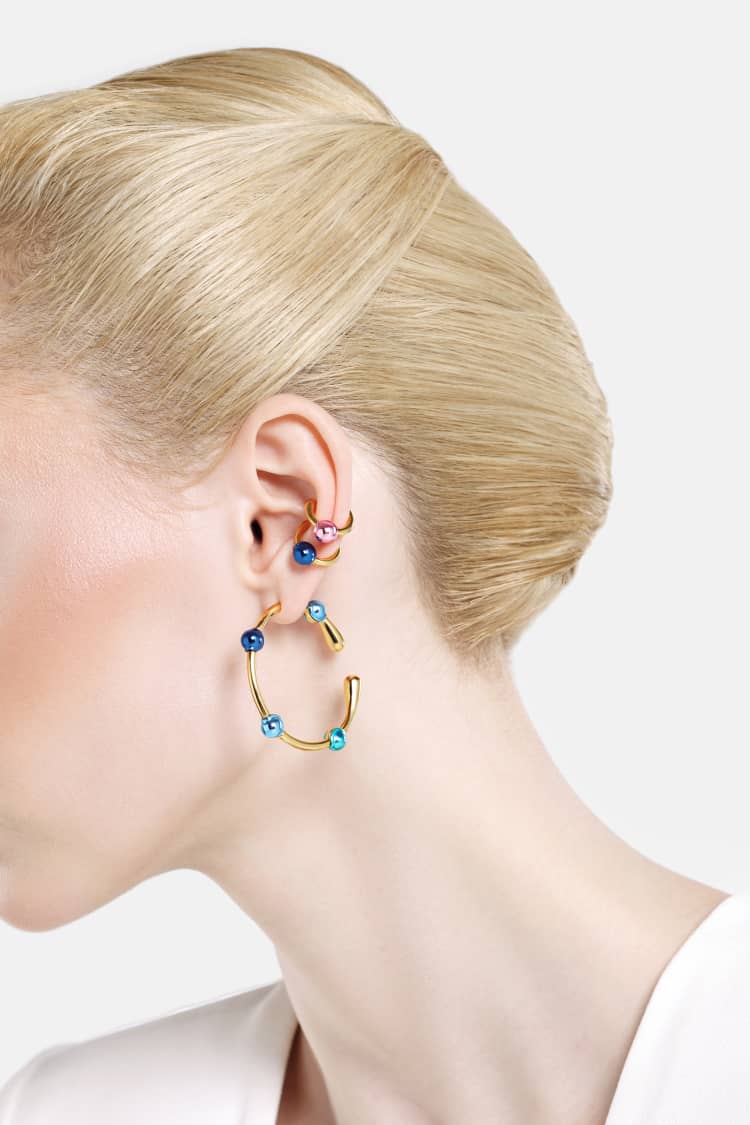 Casa Batlló hoop earrings in gold