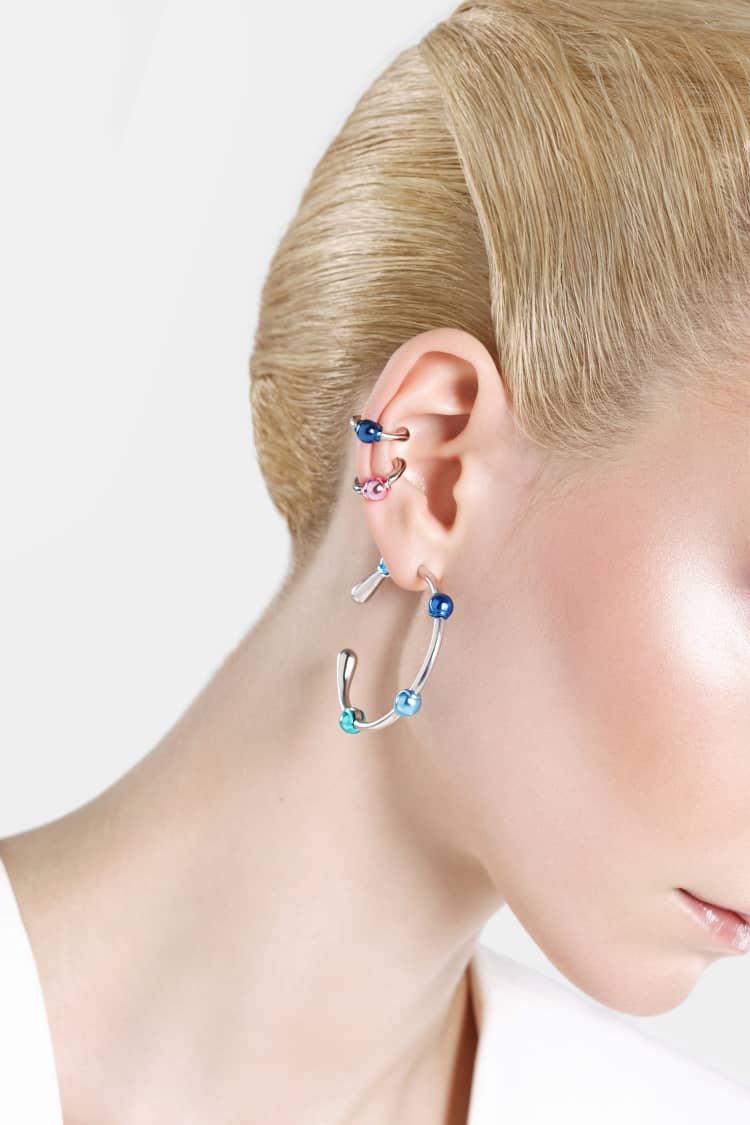 Casa Batlló hoop earrings in silver - Image 4