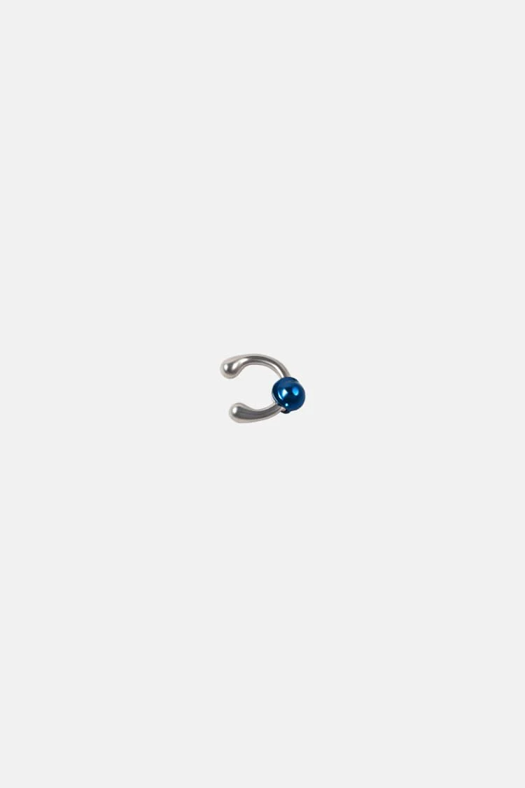 Casa Batlló huggie earcuff in silver and blue - Image 7