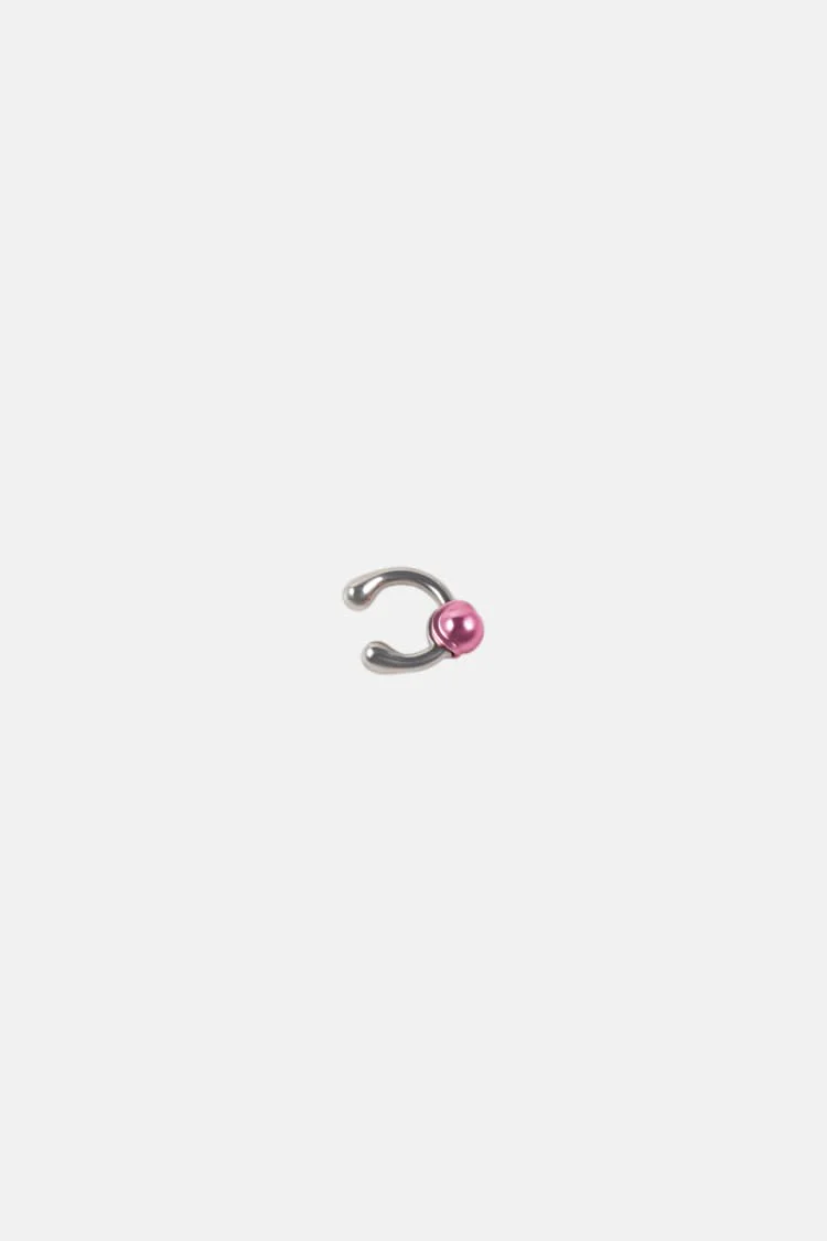 Casa Batlló huggie earcuff in silver and rose - Image 7