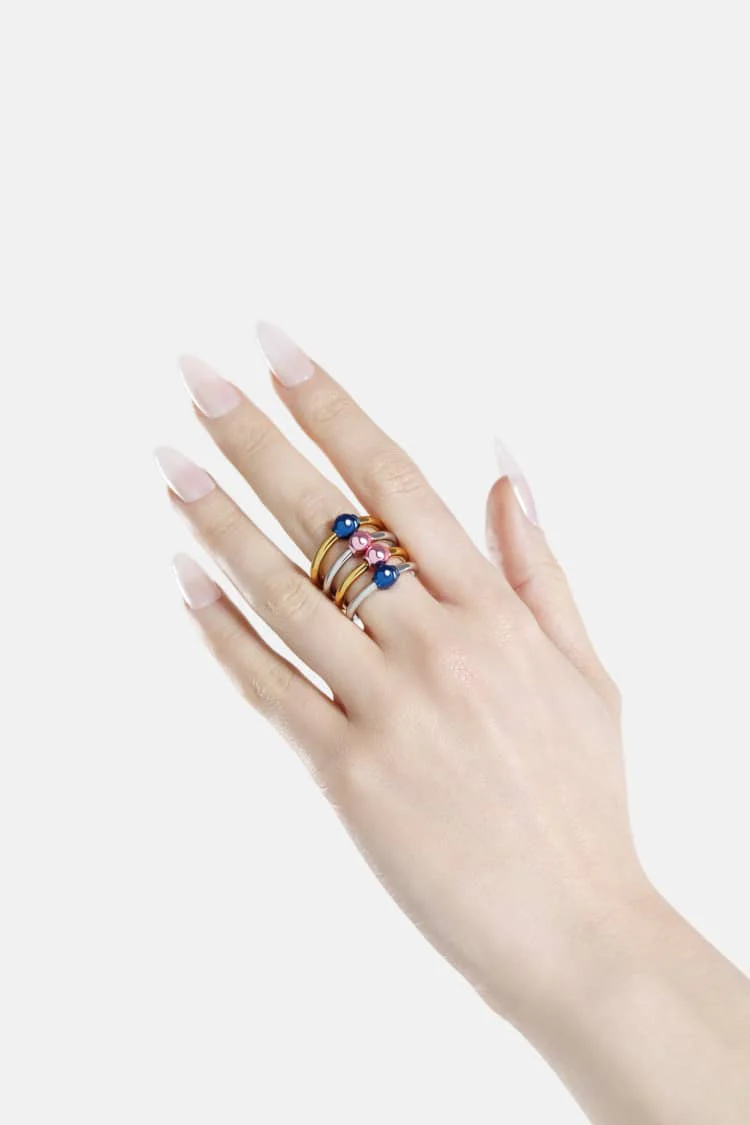 Casa Batlló ring in silver and blue - Image 5