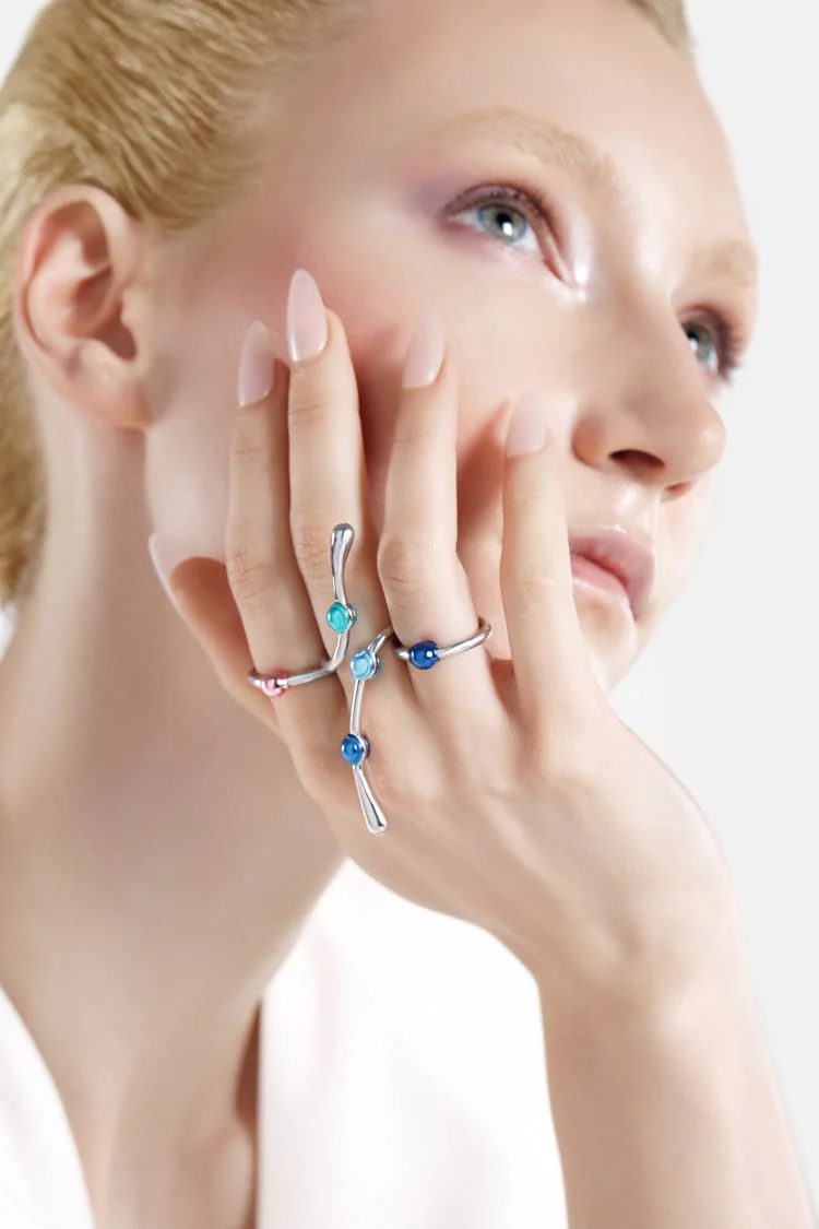 Casa Batlló ring in silver and blue - Image 6