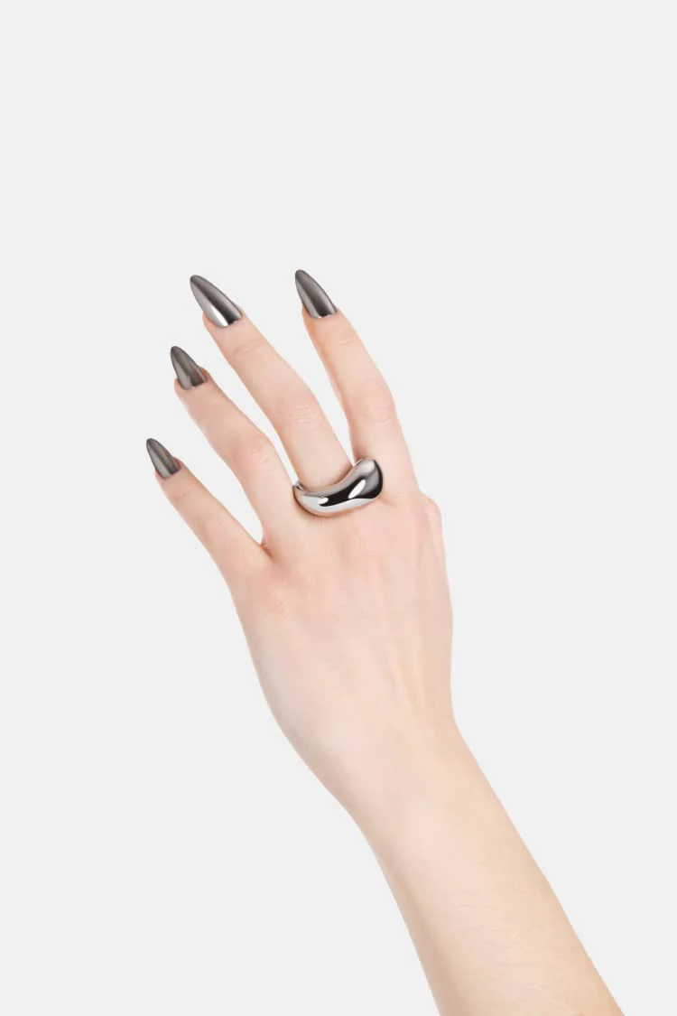 Chunky Sculptural Ring in Silver - Image 2