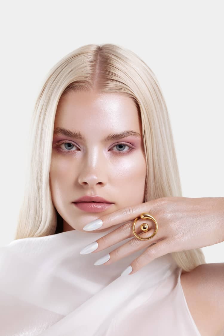 Circular Drop Ring - gold - Image 2