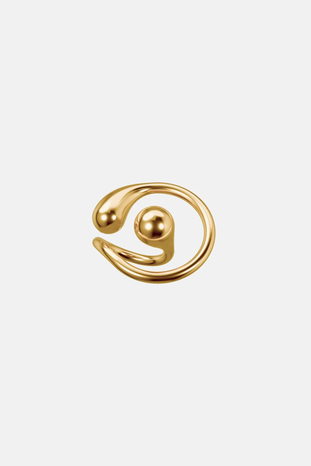 Circular Drop Ring - gold - Image 4