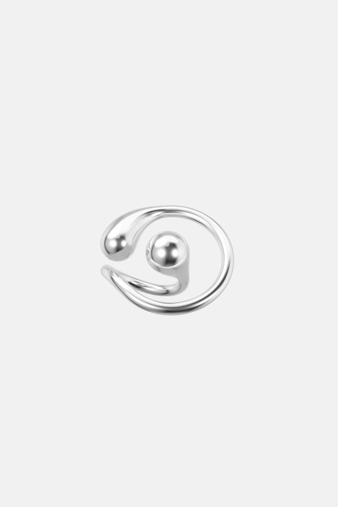 Circular Drop Ring - silver