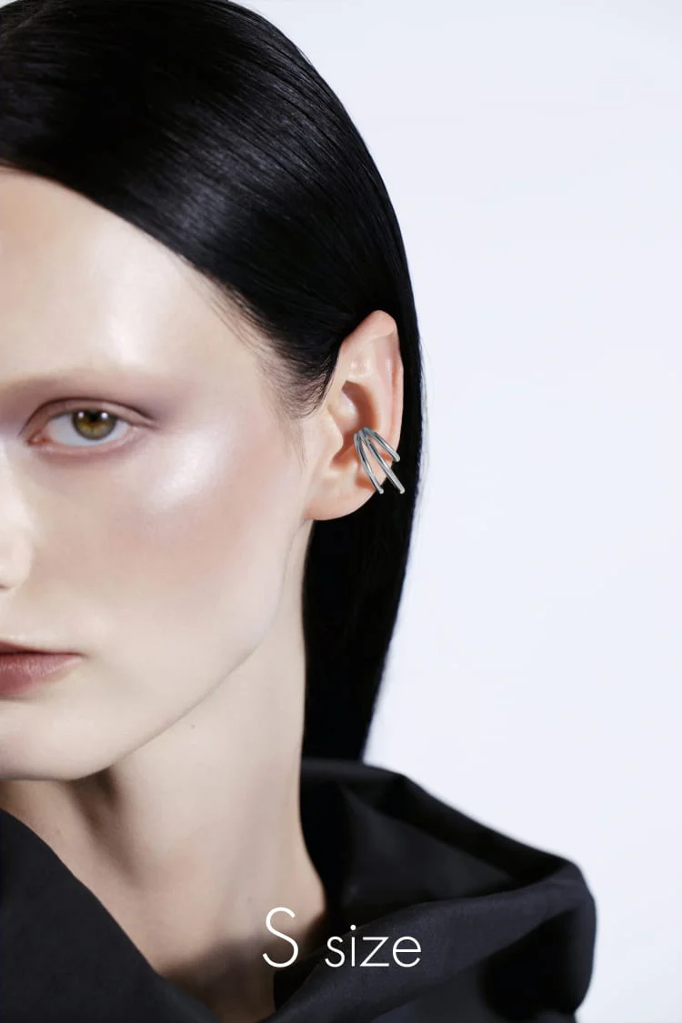 Silver Coils Ear Cuff - Image 3