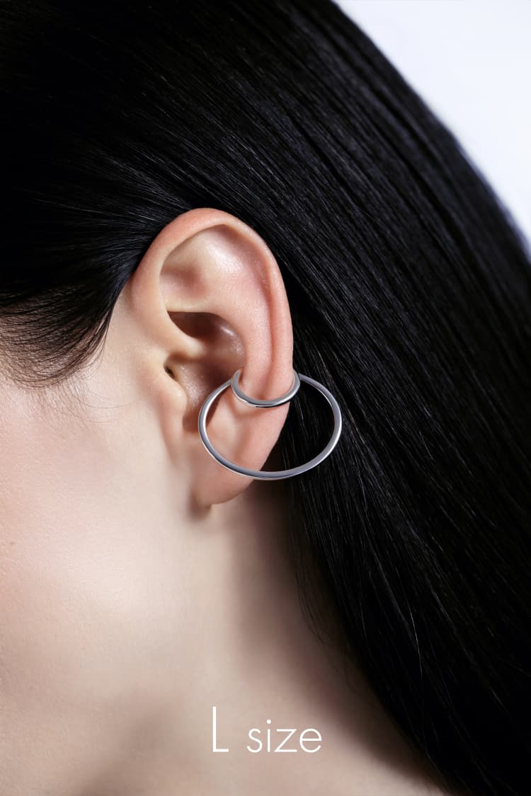 Silver Crescent Ear Cuff - Image 4