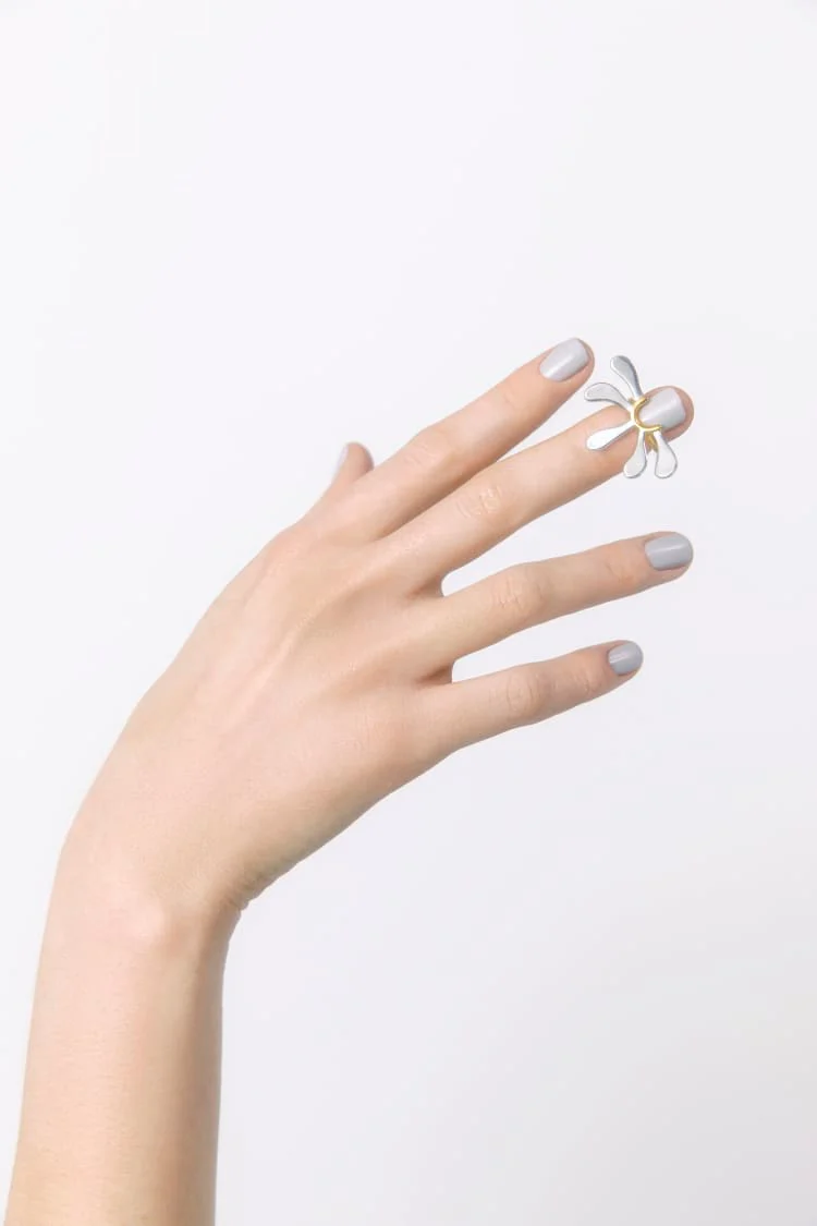 Nail Ring with Daisy Petals - Image 4