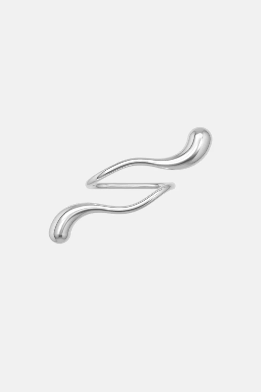 Double-Finger Drop Ring - silver - Image 3