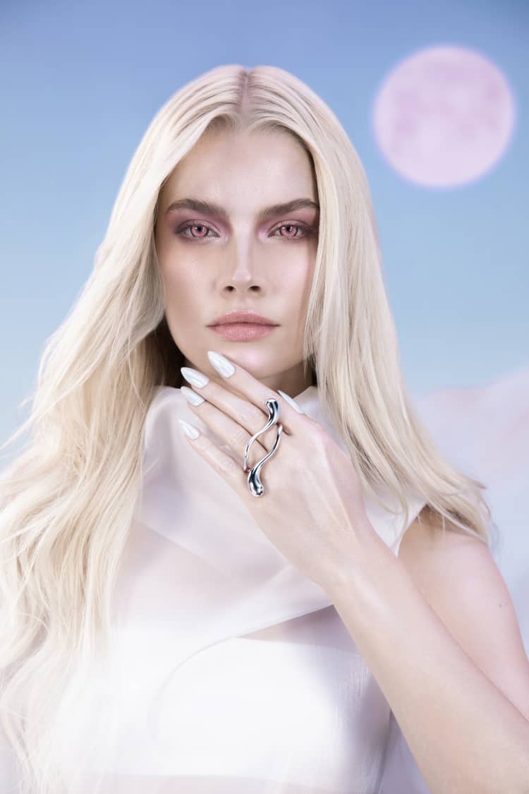 Double-Finger Drop Ring - silver - Image 4