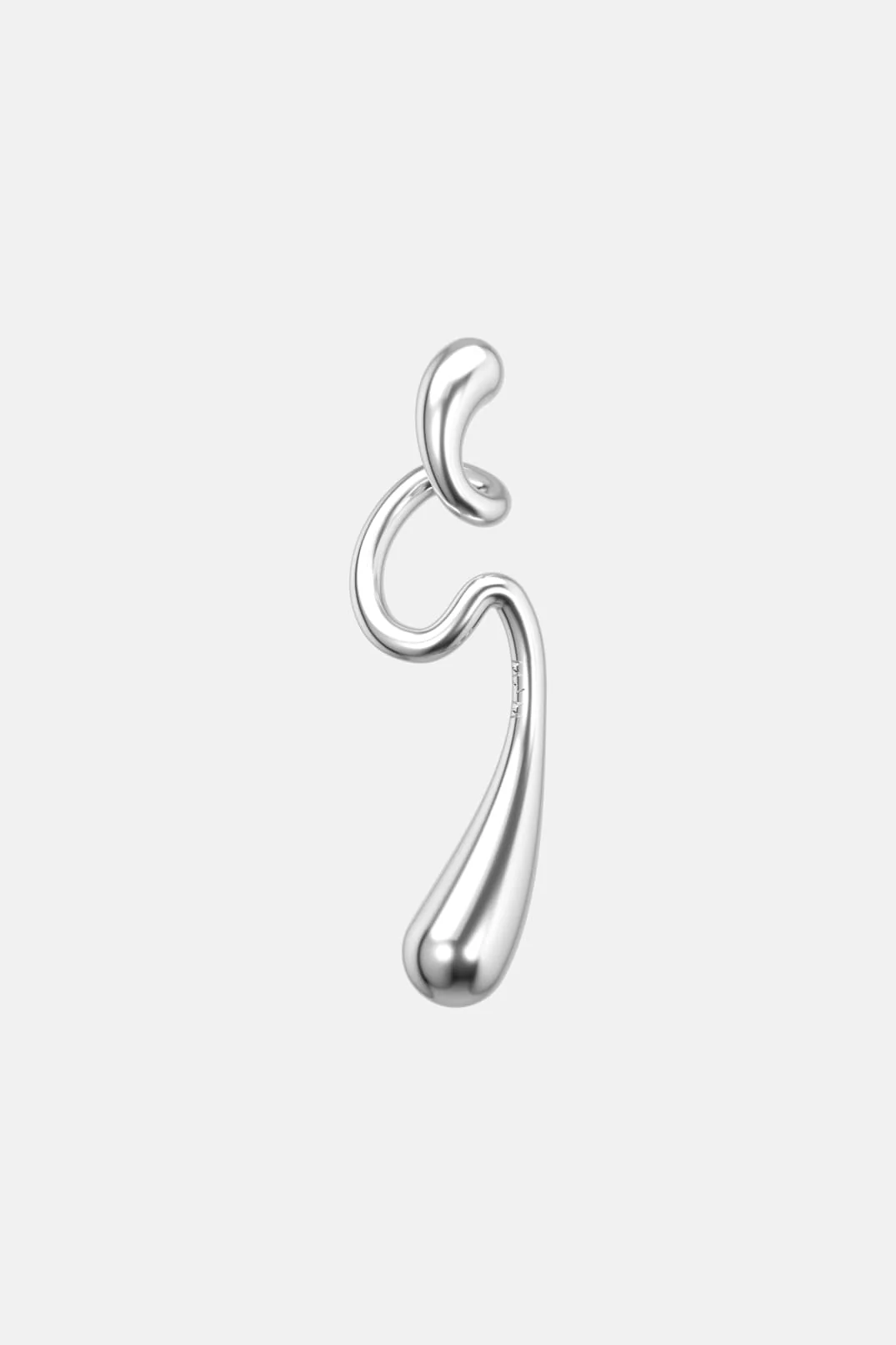 Drop Wrap Ear Cuff - silver - Image 3