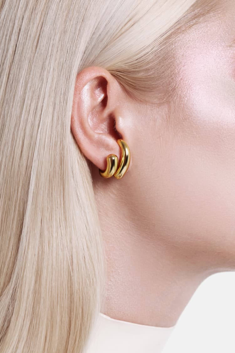 Drop Wrap Earrings - gold