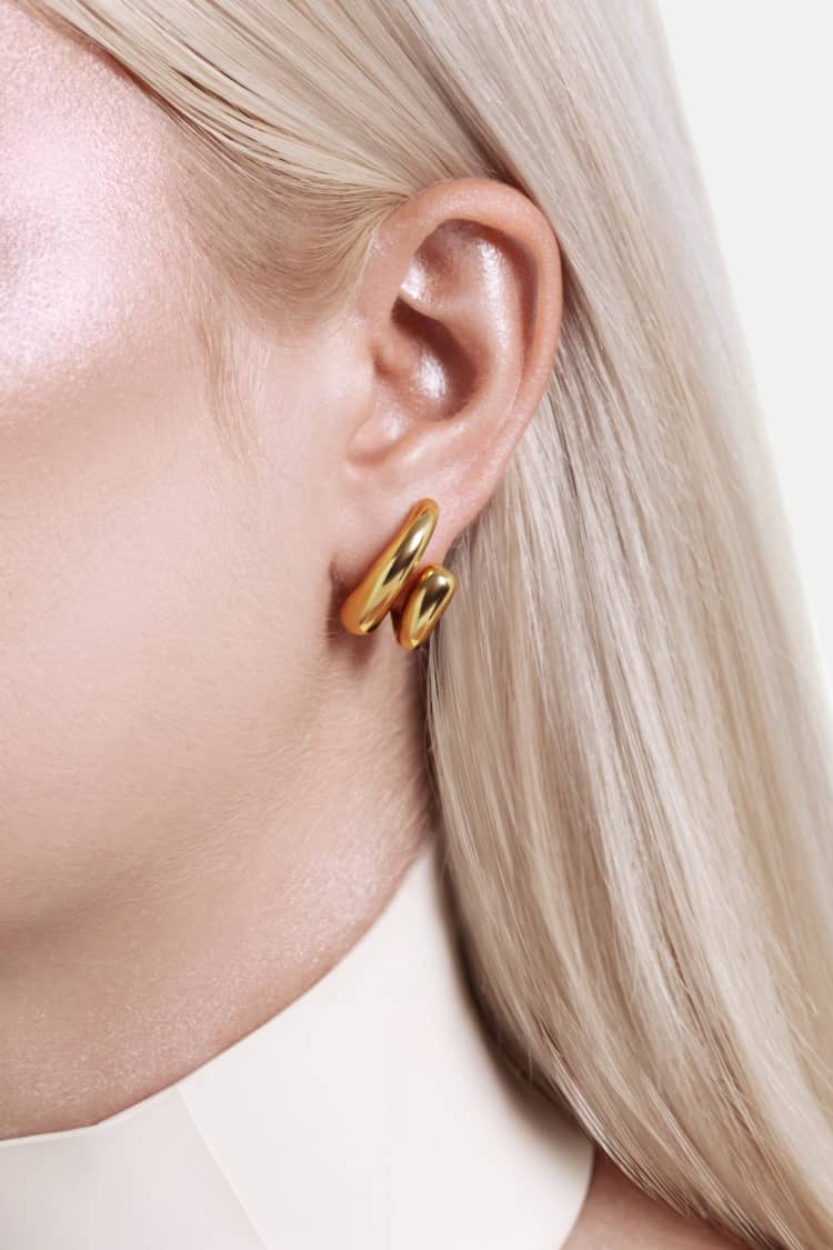 Drop Wrap Earrings - gold - Image 3