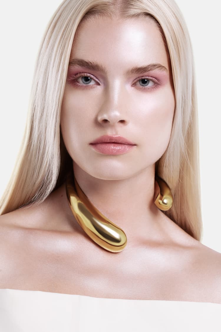 Drops Asymmetrical Necklace - gold - Image 2