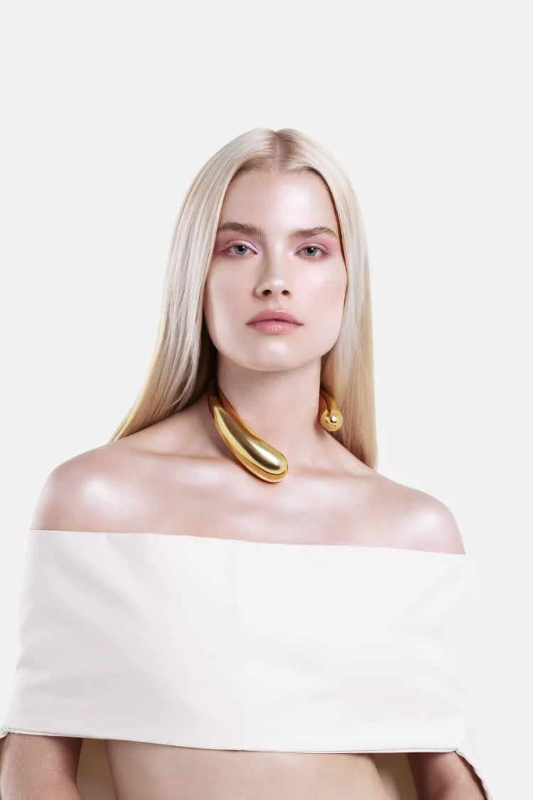 Drops Asymmetrical Necklace - gold - Image 4