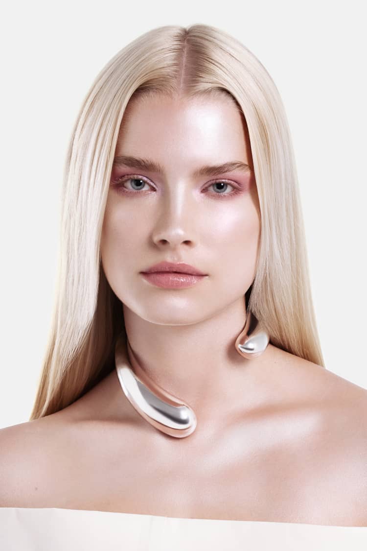 Drops Asymmetrical Necklace - silver