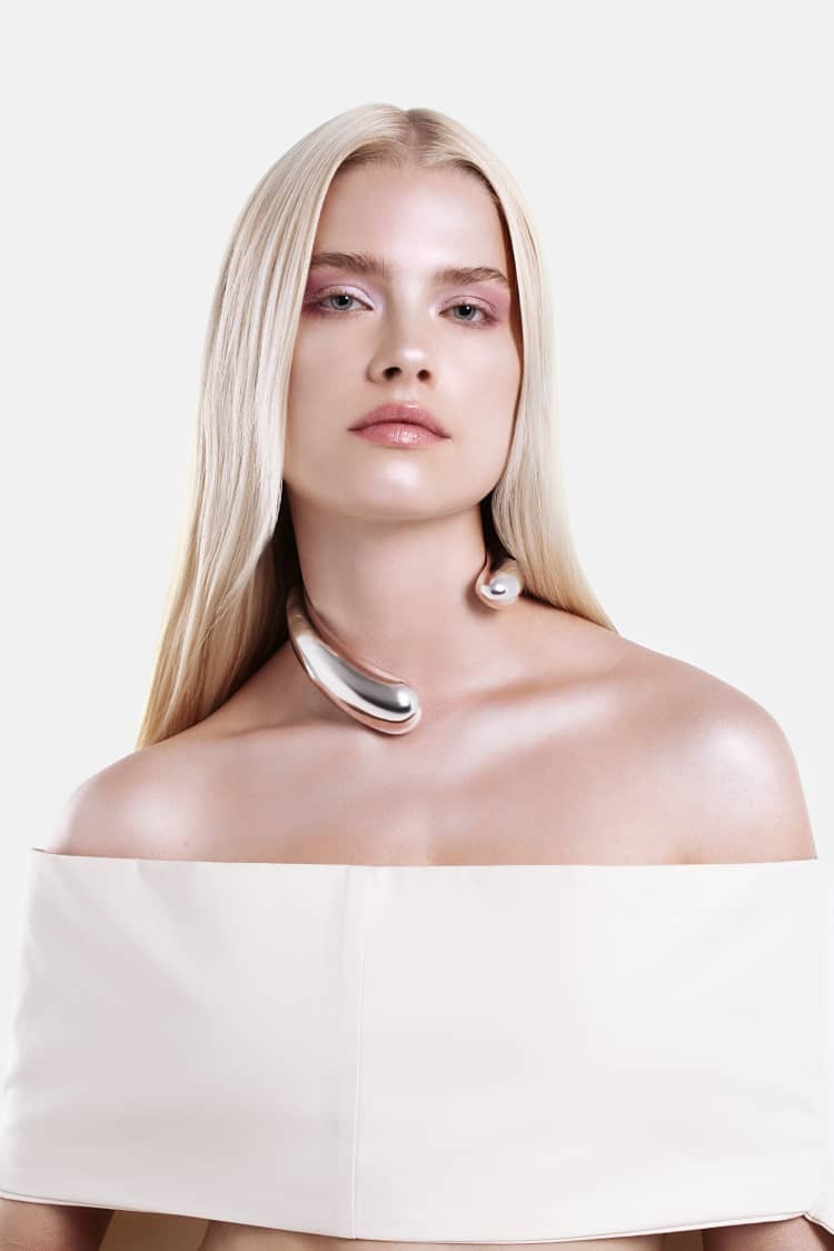 Drops Asymmetrical Necklace - silver - Image 3