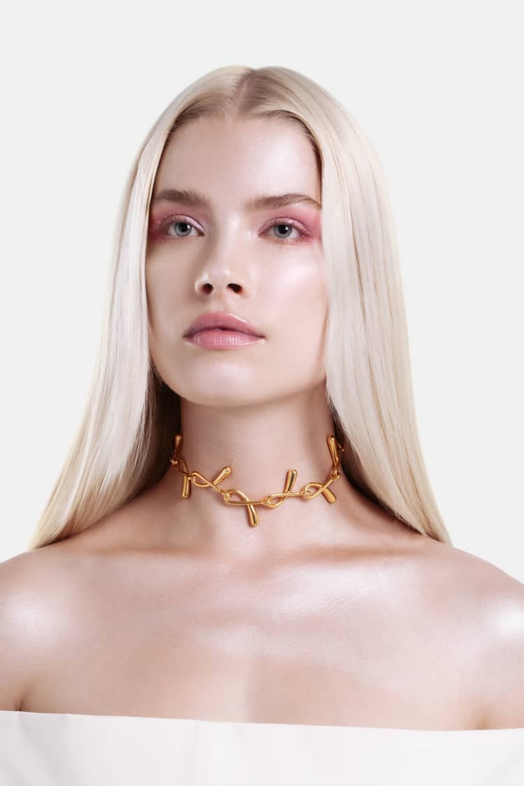Drops Chain Necklace - gold - Image 2