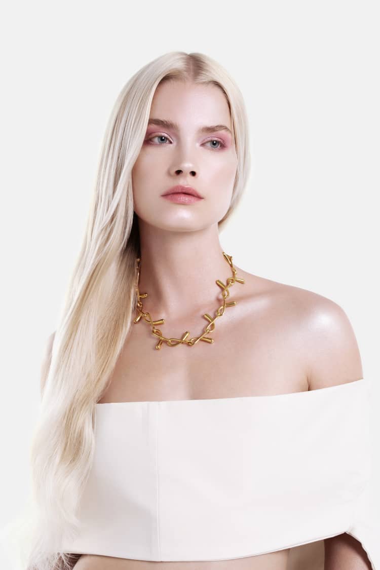 Drops Chain Necklace - gold - Image 4