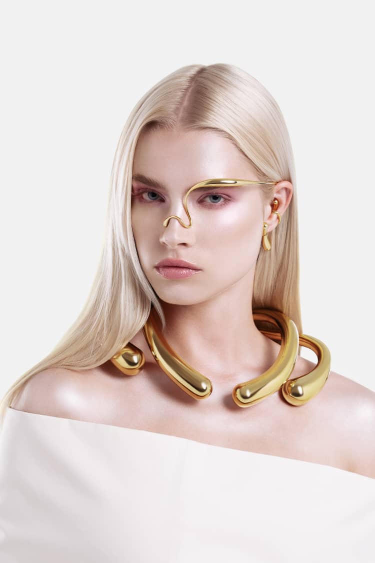 Drops huge Necklace - gold - Image 5