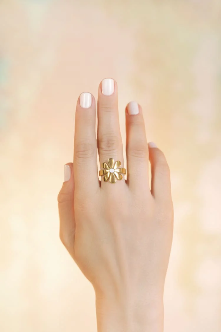 Gold Floral Ring