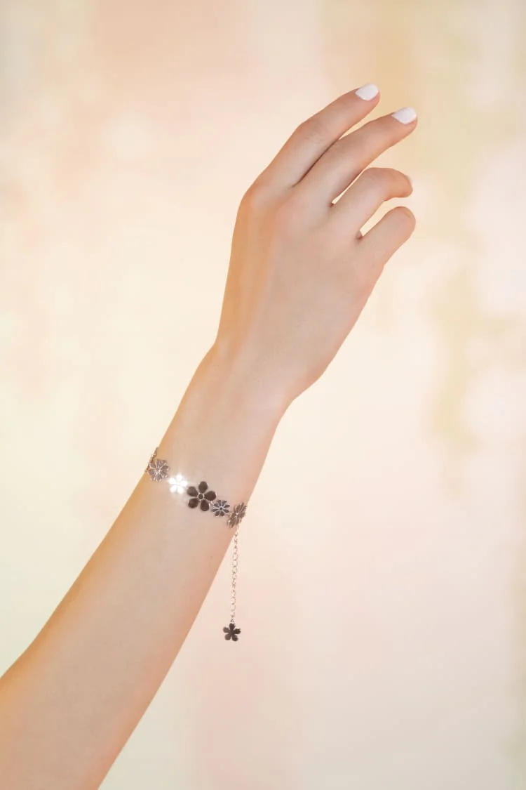 Silver Flower Bracelet