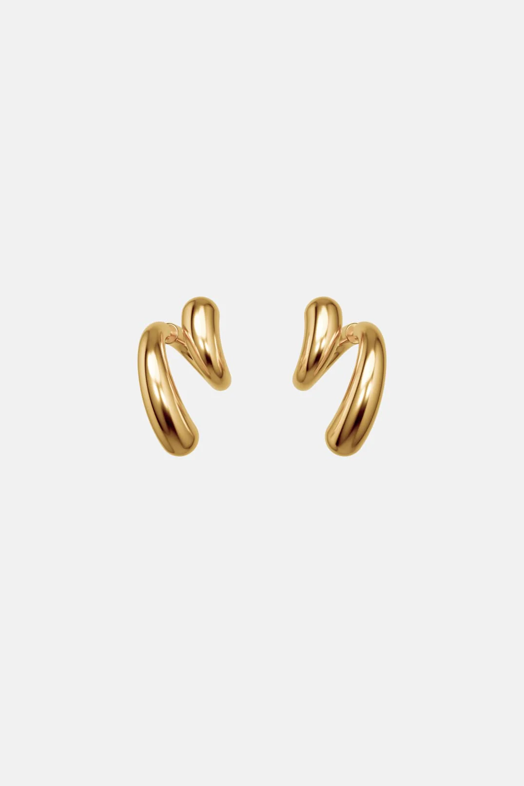 Fluid Drop Earrings - gold - Image 3