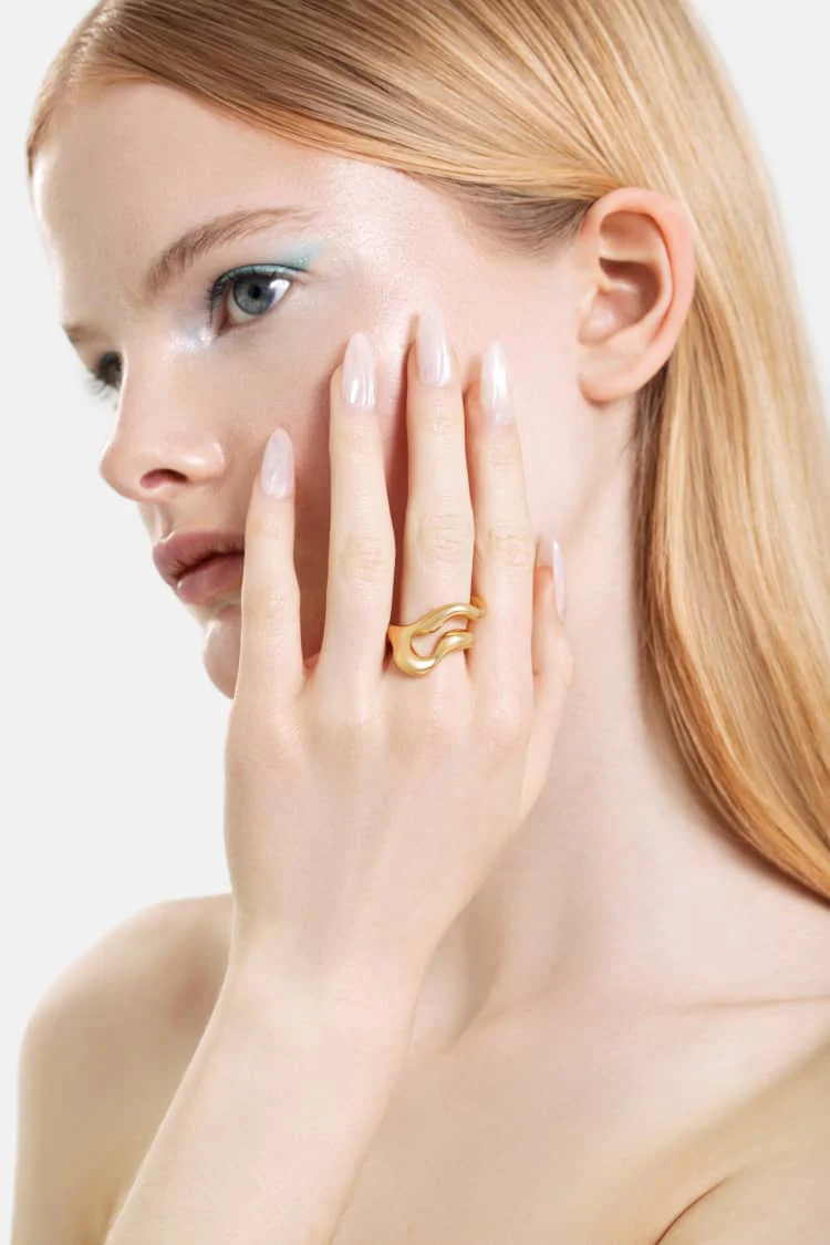 freeform gold ring - Image 3