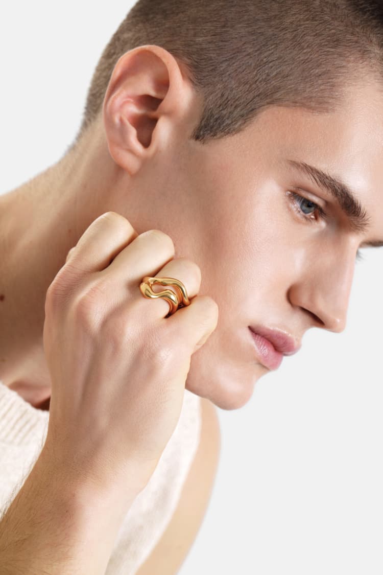 freeform gold ring - Image 4