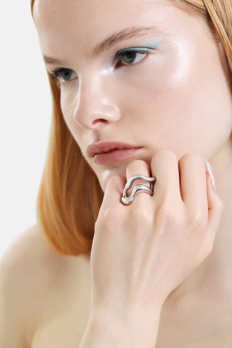 freeform silver ring - Image 2