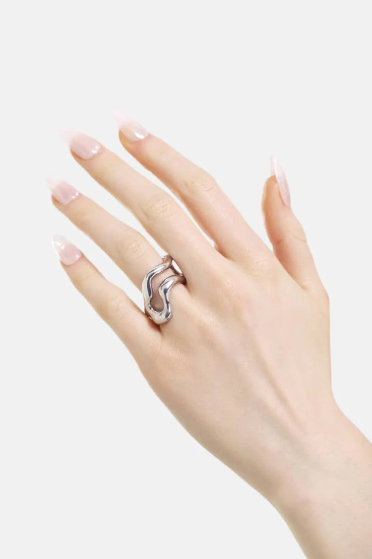 freeform silver ring - Image 3