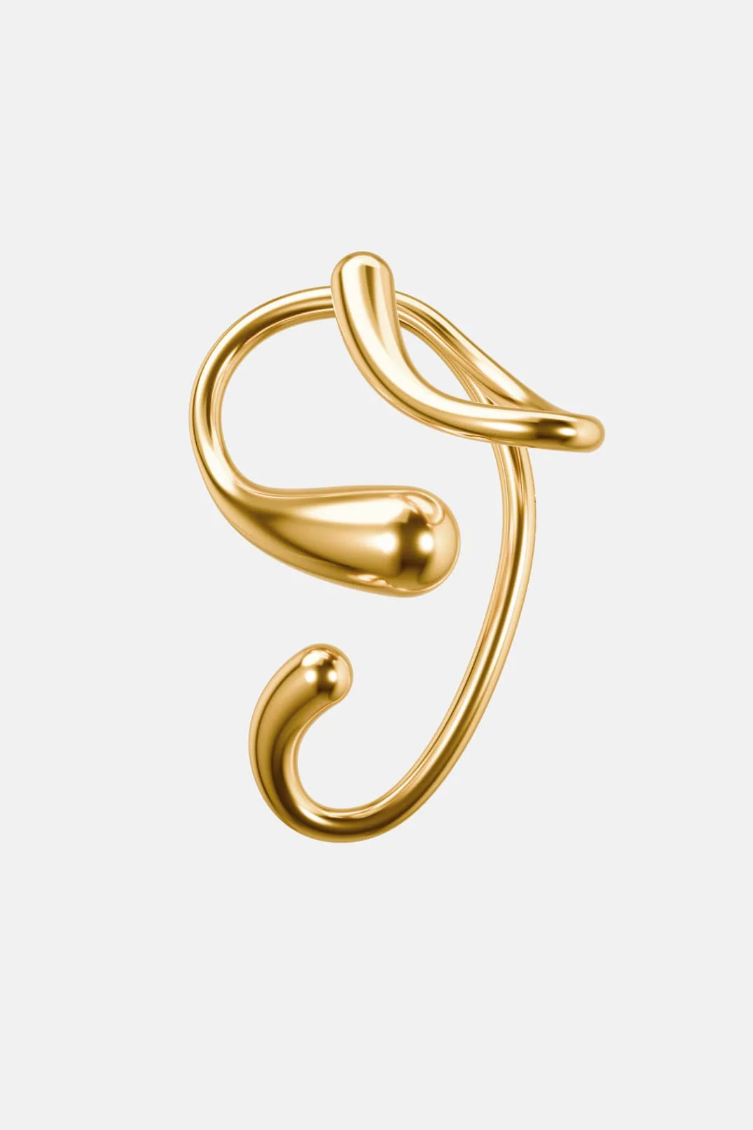 Full Ear Drops Ear Cuff - gold - Image 2